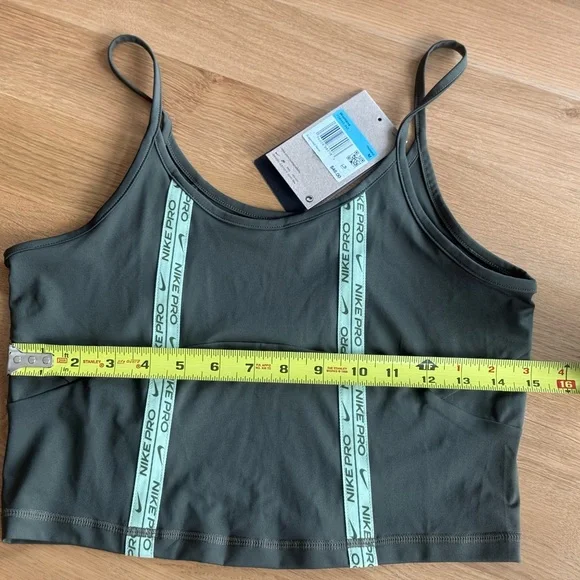 Nike Pro Olive Green Sports Bra - Picture 4 of 5